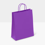 small purple paper bags