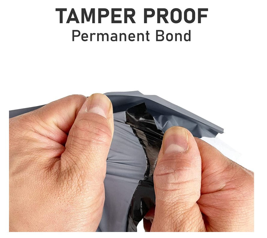 Stacked grey mailing bags ready for bulk orders and trade customers in the UK