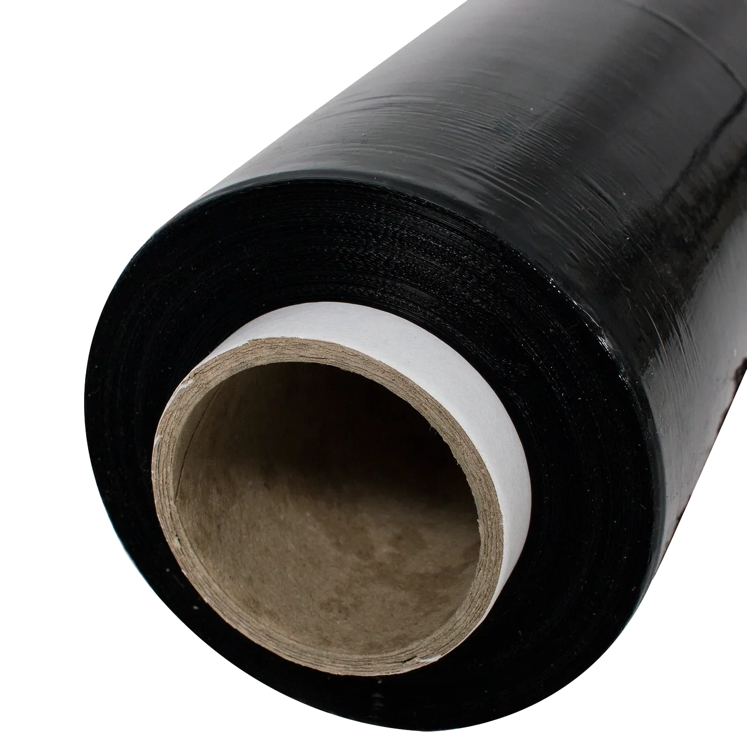 Black pallet wrap and shrink wrap for parcels close up
