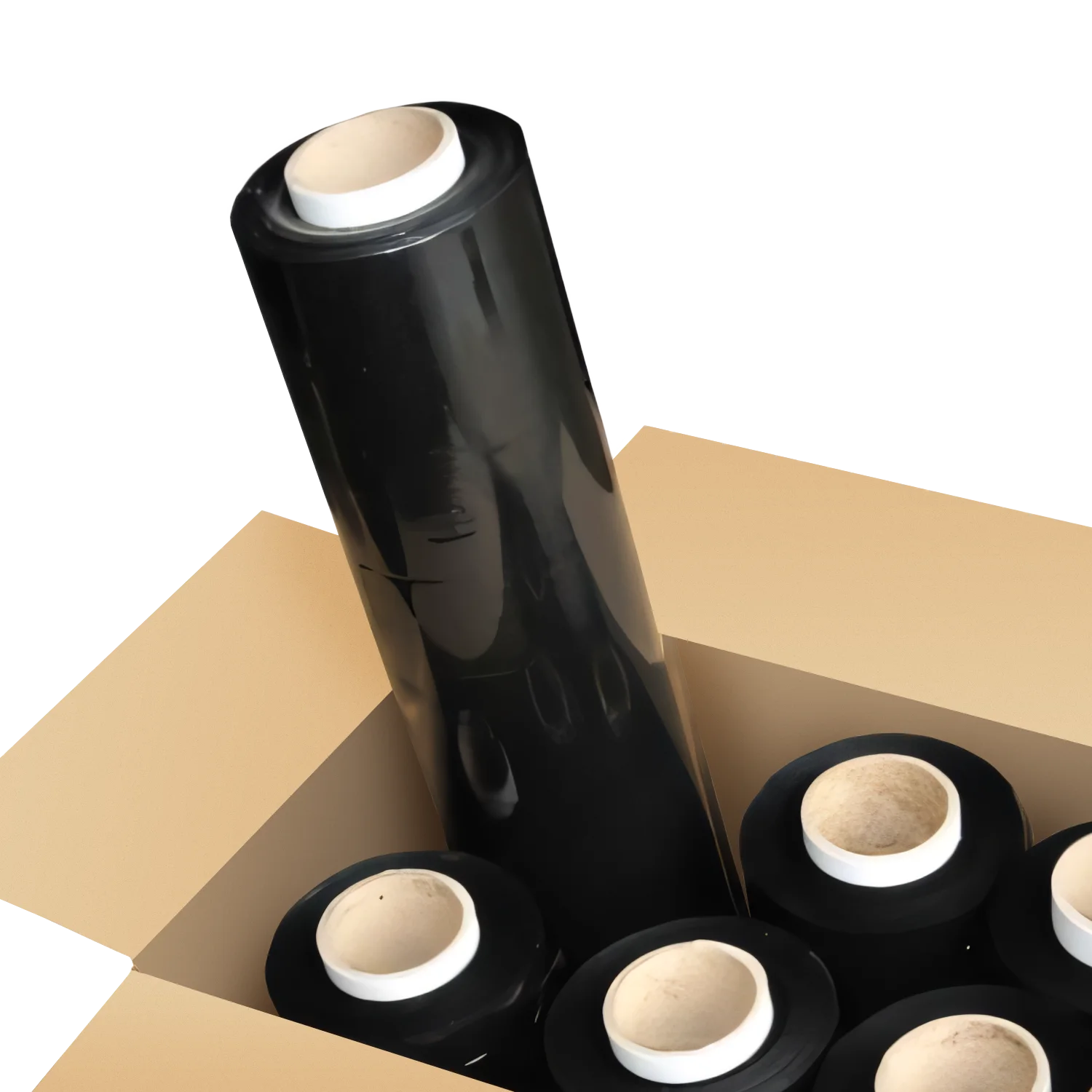 Box of 6 black shrink wrap - pallet wrap for parcels and boxes