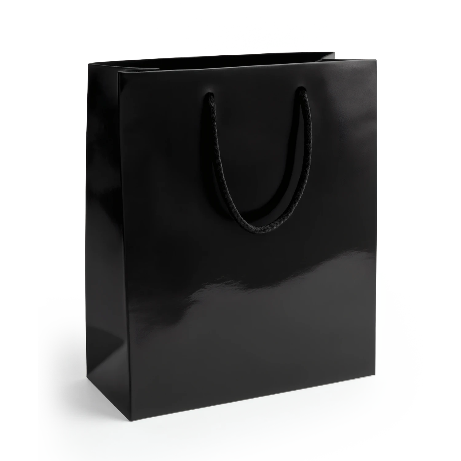 Black Gloss Boutique Bags with Handles