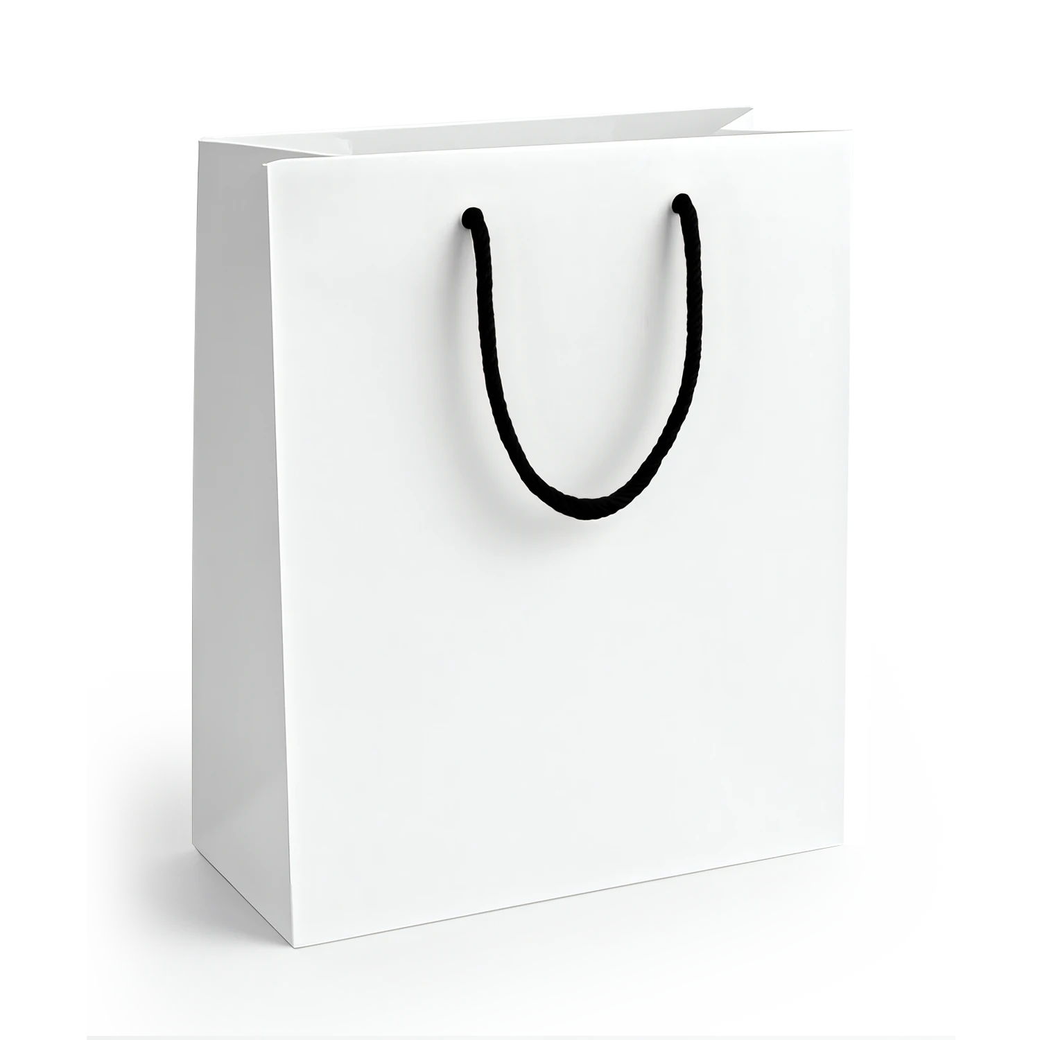 white Gloss Boutique Bags with Handles