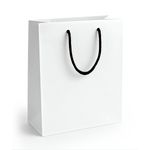 white Gloss Boutique Bags with Handles