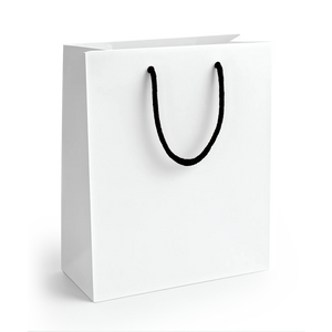 white Gloss Boutique Bags with Handles