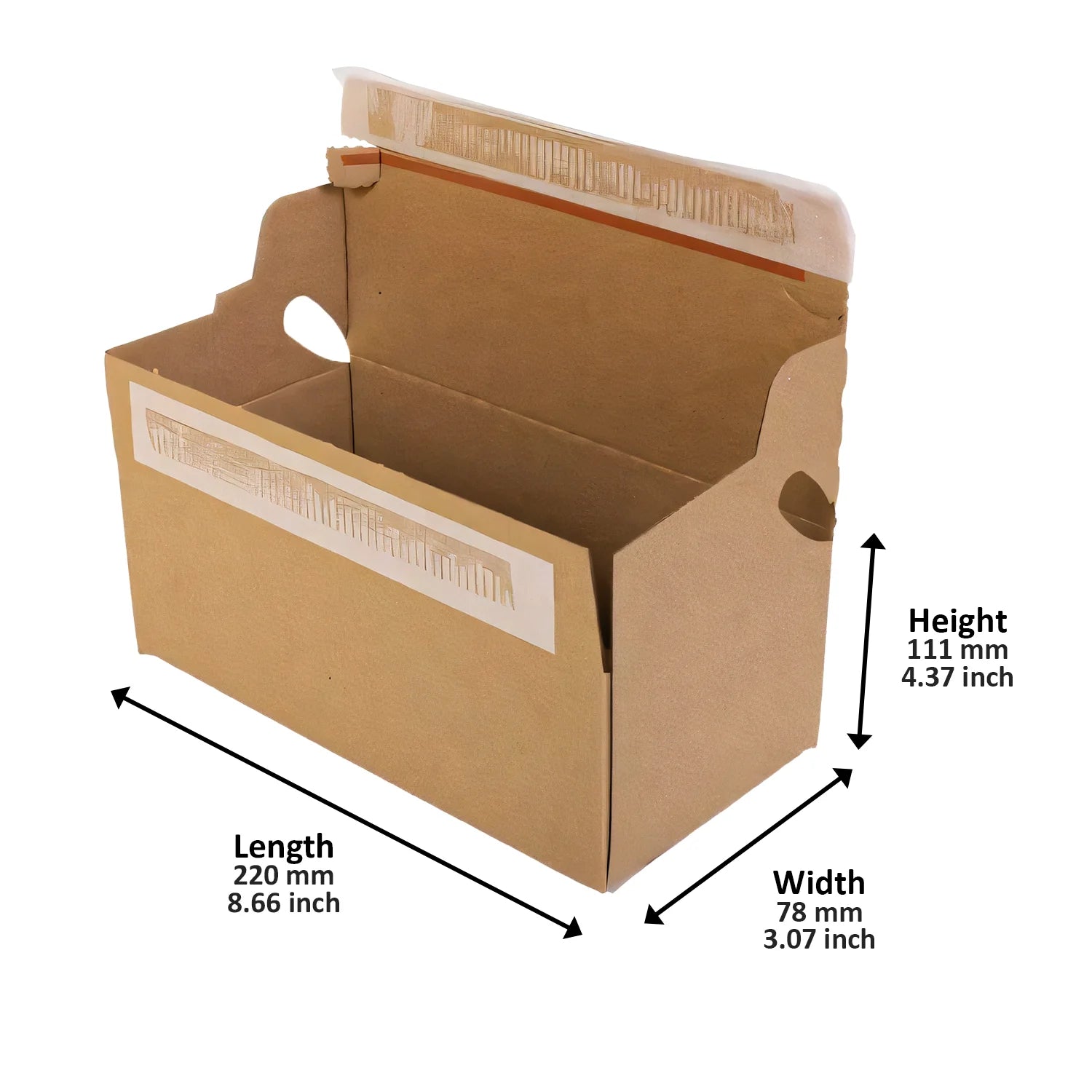 Crash Lock Box - Cardboard Boxes for E-Commerce 220x111x78mm - Pack of 20