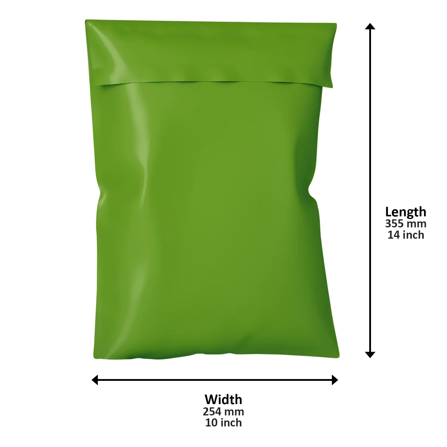 Green Mailing Bags - Bags for Parcels 10x14 Inch