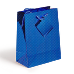 Holographic Gift Bags with Corded Handles Blue