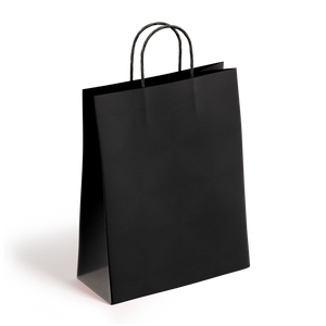 Black Paper Bags with Handles – Recyclable Kraft Gift & Carrier Bags (All Sizes)