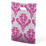 Printed Polythene Plastic Carrier Bags - Pack of 100