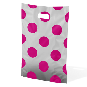 Printed Polythene Plastic Carrier Bags - Pack of 100