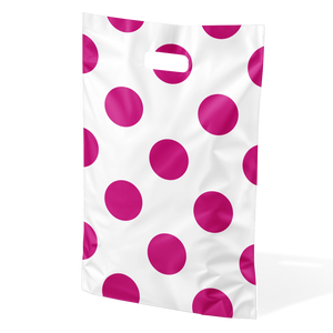 Printed Polythene Plastic Carrier Bags - Pack of 100