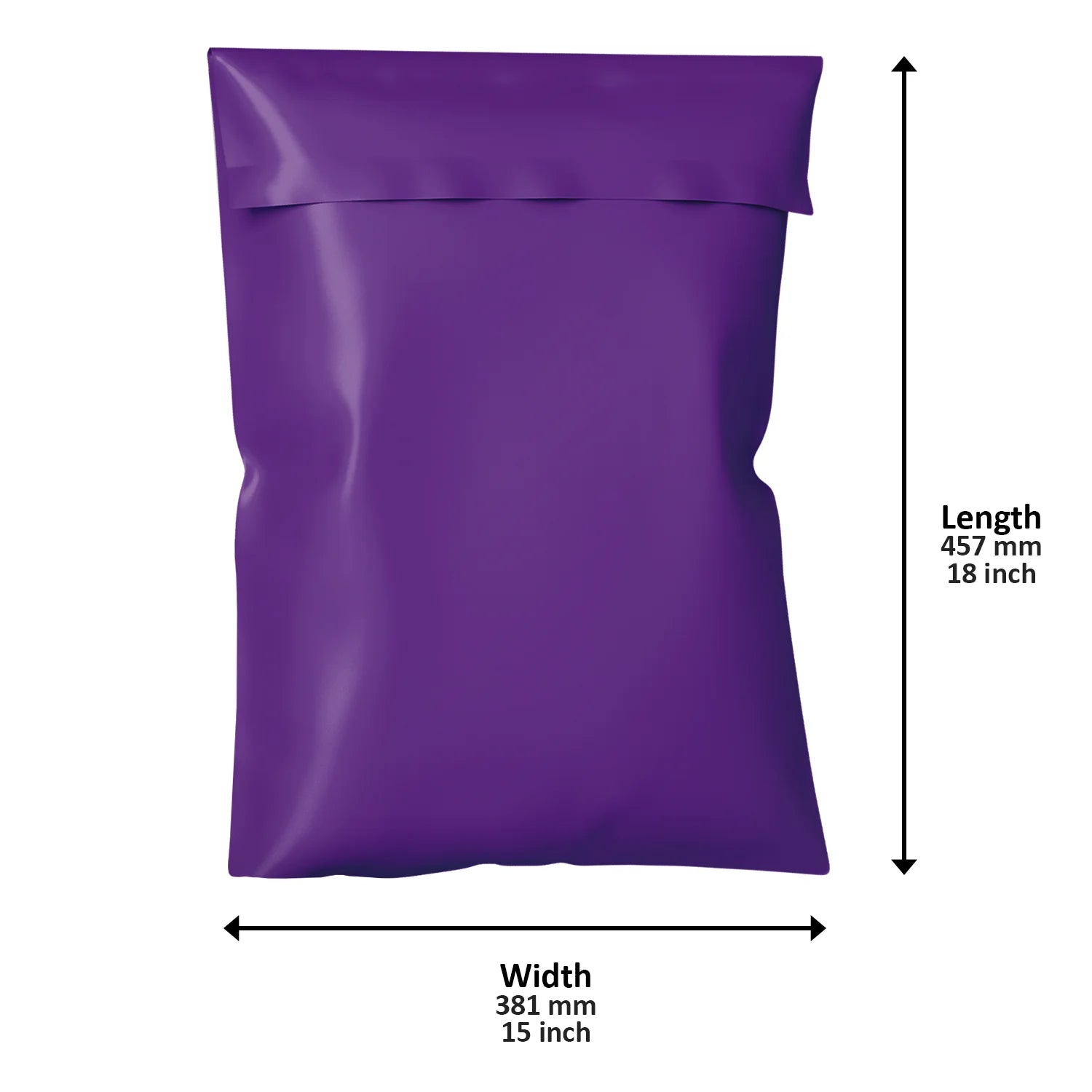 Purple Mailing Bags - Bags for Parcels 15x18 Inch