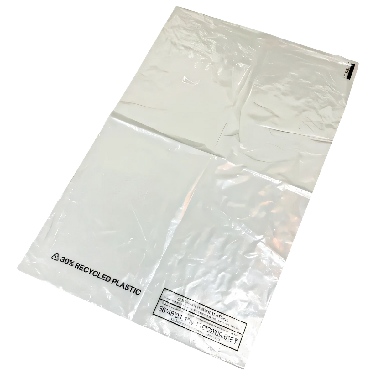 30% Recycled PCR LDPE Clear Bags 36x48 Inch
