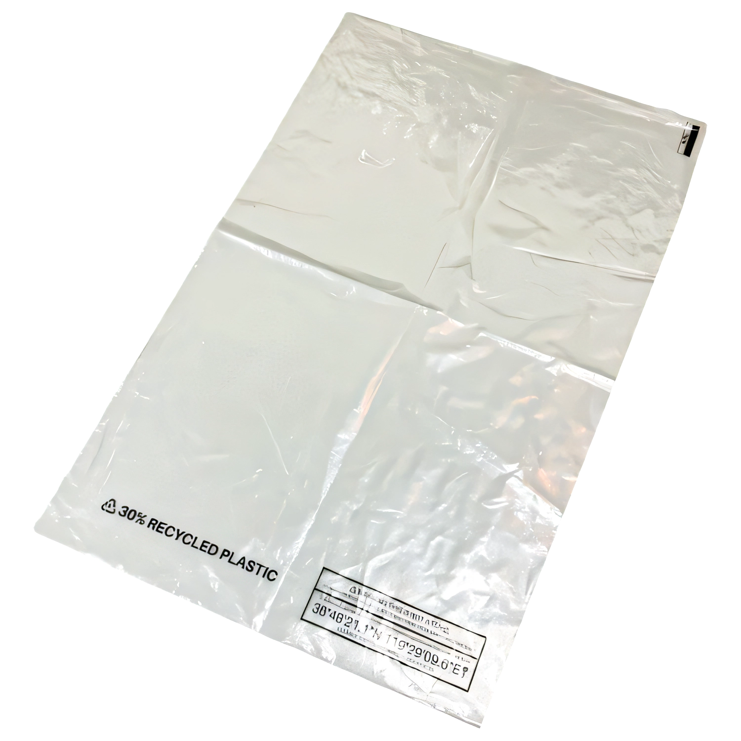 30% Recycled PCR LDPE Clear Bags 24x36 Inch
