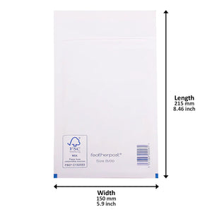White Padded Bubble Envelopes - 150x215mm - Pack of 100