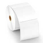 White 4×4″ Direct Thermal Shipping Labels (100×100 mm) – Perforated, Hot-Melt- Pack of 12