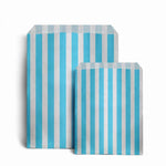Blue Candy Stripe Paper Bags - Candy Stripe Sweet Bags