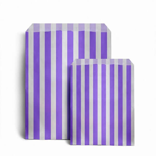 Purple Candy Stripe Paper Bags - Candy Stripe Paper Bags near me