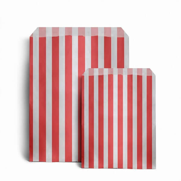 Red Candy Stripe Paper Bags - online paper bags store