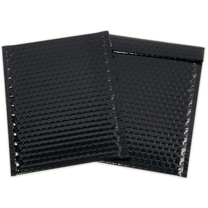 Shiny Metallic Padded Envelopes Black