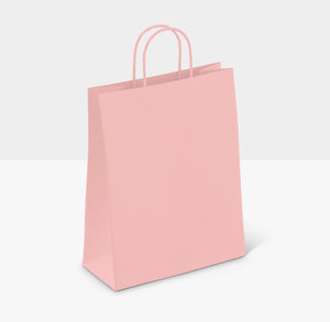 small pink paper bags