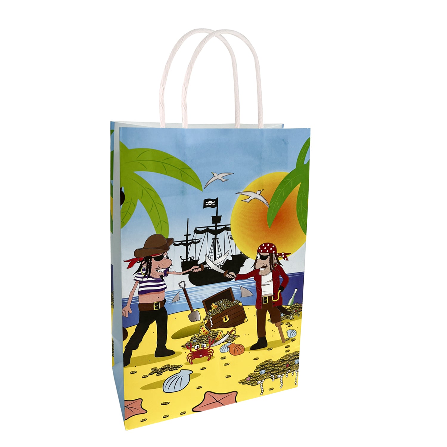Pirate Kids Paper Party Bags with Handles